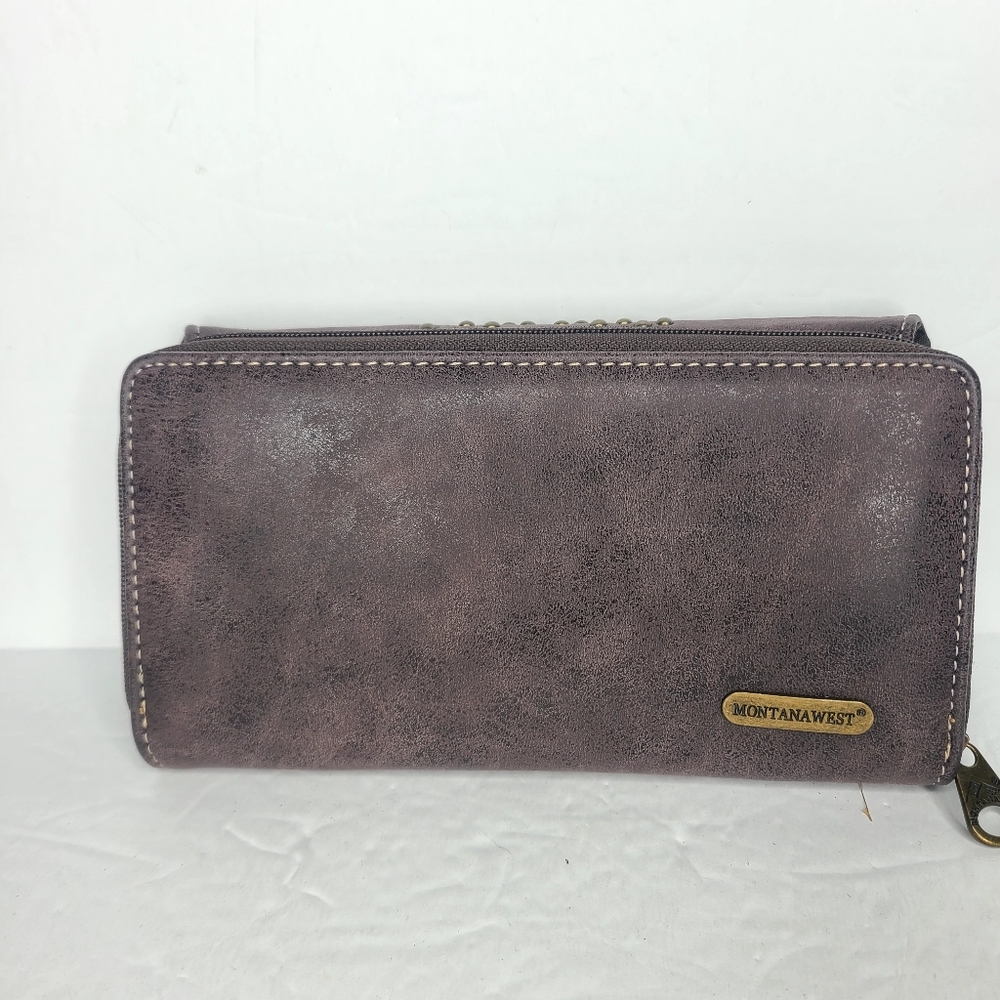 Montana West Azted Concealed Carry Satchel And Wallet‎ Set Coffee - Picture 8 of 10
